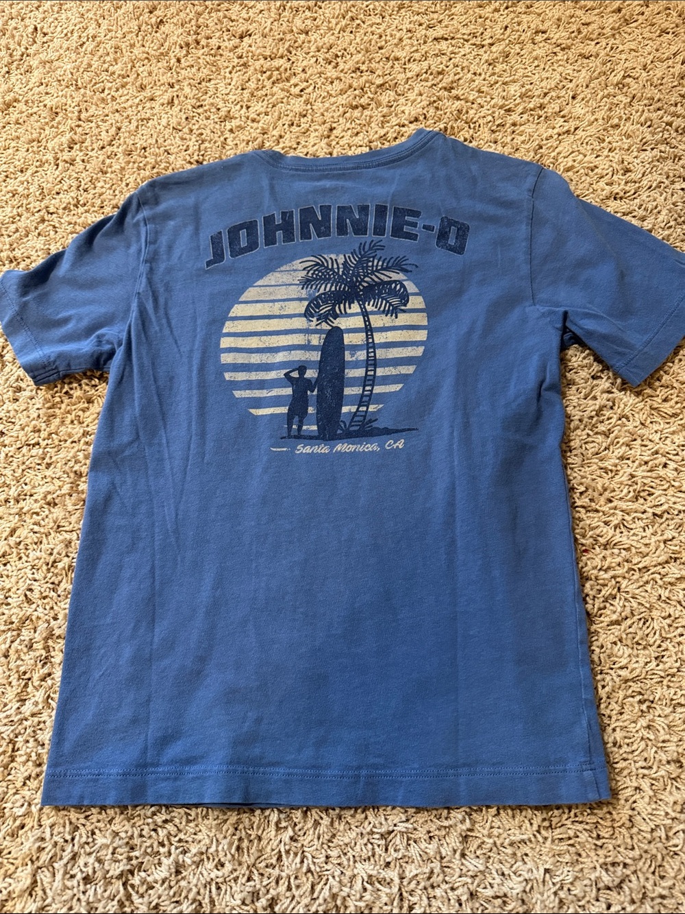johnnie-O Blue Short Sleeve Surf Graphic Tee